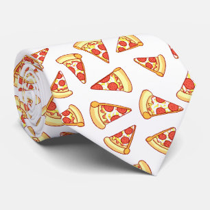 Pepperoni Pizza Slice Tting Pattern Necktie Stropdas