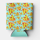 Pepperoni Pizza Slices Emoji Voedsel Patroon Blikjeskoeler (Voorkant)