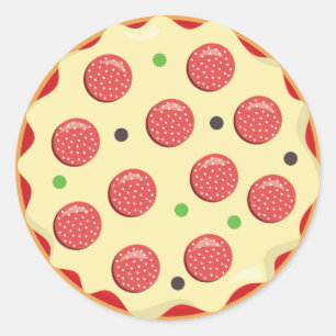 Pepperoni pizza sticker fête fun