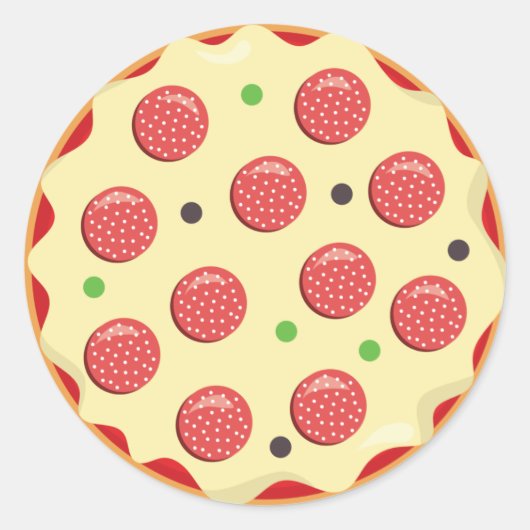 Pepperoni pizza sticker fête fun (Devant)