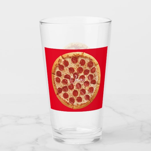 Pepperoni Pizza Thunder_Cove Glas (Voorkant)