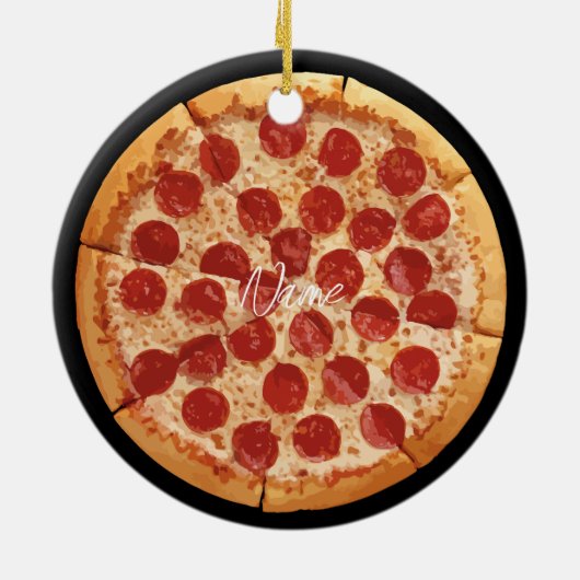 Pepperoni Pizza Thunder_Cove Keramisch Ornament (Achterkant)