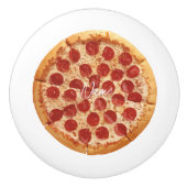 Pepperoni Pizza Thunder_Cove Keramische Knop (Voorkant)