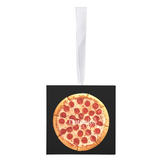Pepperoni Pizza Thunder_Cove Kubus Ornament (Rechts)