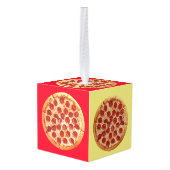 Pepperoni Pizza Thunder_Cove Kubus Ornament (Achter hoekig)