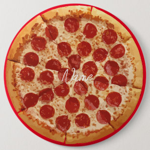 Pepperoni Pizza Thunder_Cove Ronde Button 6,0 Cm