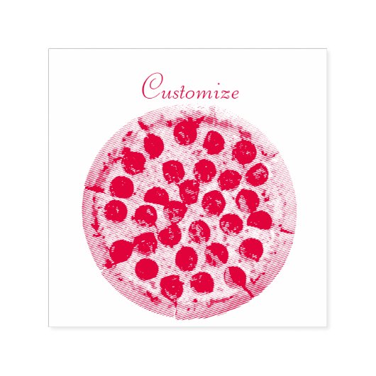 Pepperoni Pizza Thunder_Cove Zelfinktende Stempel (Design)