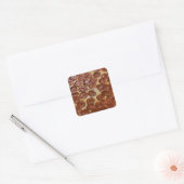 Pepperoni Pizza Vierkante Sticker (Envelop)