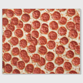 Pepperoni Pizza Wrapping Paper Cadeaupapier (Vlak)