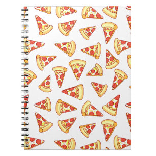 Pepperoni Pizzaslice Tekenpatroon Notitieboek