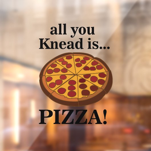 Pepperoni Pizzeria Raamsticker (Vel 2)