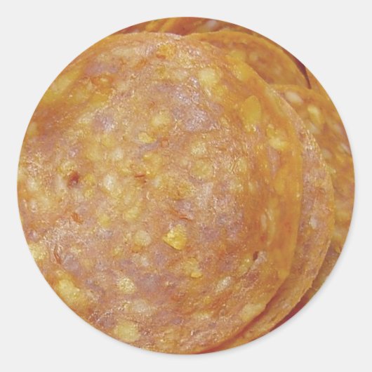 Pepperoni Ronde Sticker (Voorkant)
