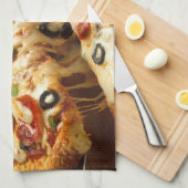 Pepperoni Supreme Pizza Serviette de cuisine (Quart Plié)