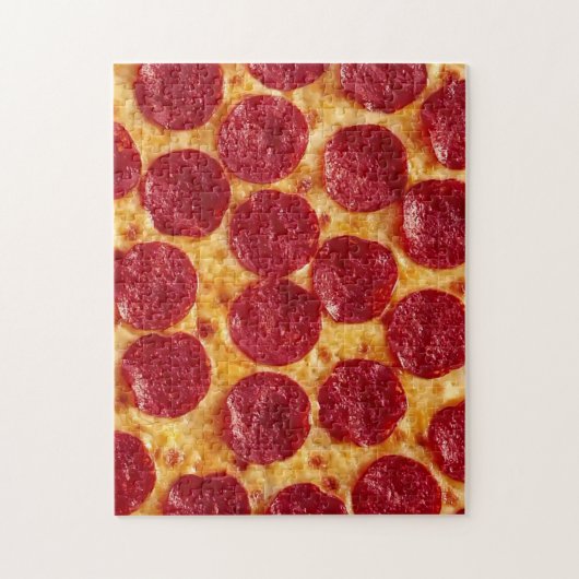 pepperonis pizza legpuzzel (Verticaal)