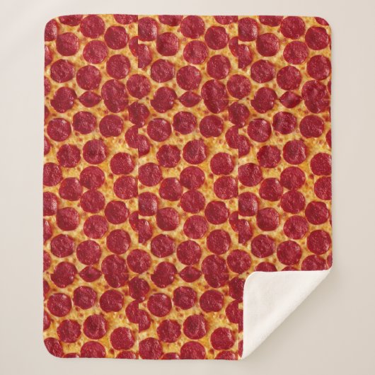 pepperonis pizza sherpa deken (Voorkant)