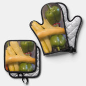 Peppers Aplenty! Ovenwant & Pannenlap Set (Voorkant / Achterkant)