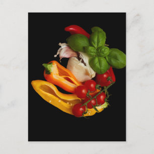 Peppers Basil Tomaten Knoflook Briefkaart