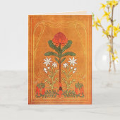 Peppers Carte de voeux de Noël pliée (Fleur jaune)