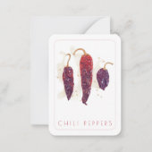 PEPPERS CHILI 2.5x3.5 Carte plate + Texte II (Devant)