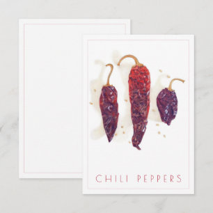 PEPPERS CHILI 3.5x5 Carte Plat + Texte