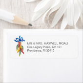 Peppers Étiquettes de adresse Watercolor (En situation)