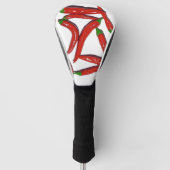 Peppers Spice Patroon van hotred Red Chili Golfheadcover (Voorkant)