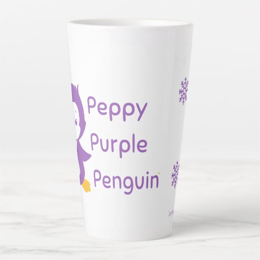 Peppy Paars Penguin Latte Mok (Voorkant)
