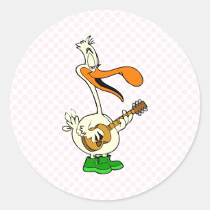 Peppy Pelican Ronde Sticker