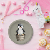 Peppy Penguin Papieren Bordje (Feest)