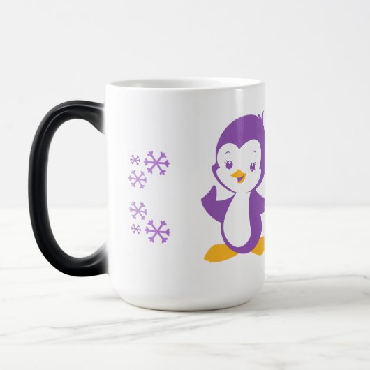 Peppy Purple Penguin mug (Gauche)