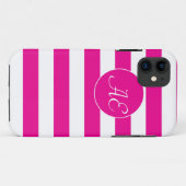 Peppy Roze Cabana Stripes Case-Mate iPhone Case (Achterkant (horizontaal))