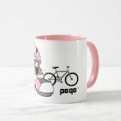 Peqe Cyclist Girl Mok (Voorkant rechts)