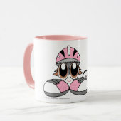 Peqe Cyclist Girl Mok (Voorkant links)