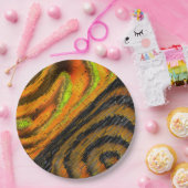 Pequeno mosaico amarelado transversal e deformado papieren bordje (Feest)