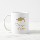 Per aspera ad astra Latijnse quote gouden script  Koffiemok (Links)