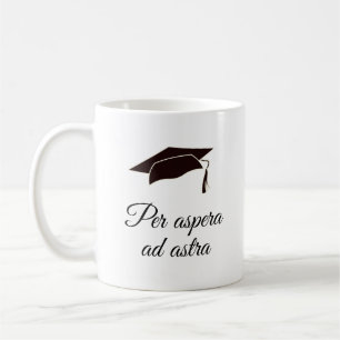 Per aspera ad astra Latijnse Quote Script Koffiemok