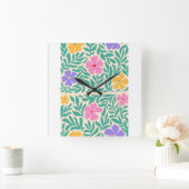 Per clocks logo flawrs Vierkante Klok (Huis)