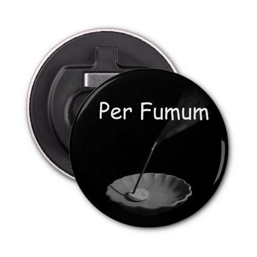 Per Fumum Button Flesopener (Voorkant)