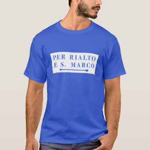 Per Rialto e S. Marco, Venetië, Italiaanse straat T-shirt