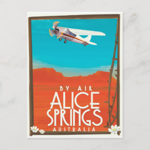 Per vliegtuig - Alice Springs Australië Briefkaart