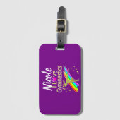 PERALIZED I LOVE GYMNASTICS DESIGN BAGAGELABEL (Voorkant (verticaal))