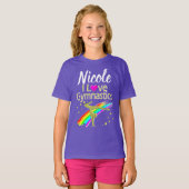 PERALIZED I LOVE GYMNASTICS DESIGN T-SHIRT (Voorkant volledig)