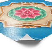 Peranakan Floral Tegels Foto Afdruk (Hoek)