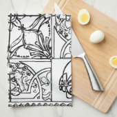 Peranakan Tile Towel Theedoek (Quarter Fold)