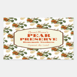 Perar Preserve Jam Label