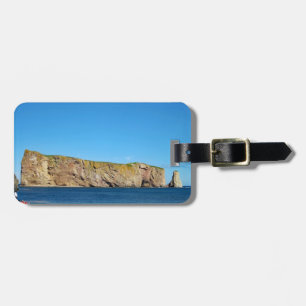 Percé Rock in de Golf van de Sint-Lawrence Bagagelabel