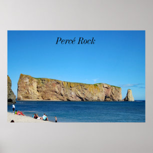 Percé rots in de Golf van de Sint-Laurens Poster