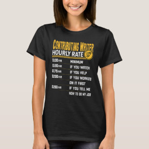 Percentage bijdragende schrijver-uurbijdrage BEDRA T-shirt