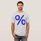Percentage - blauw t-shirt (Voorkant volledig)