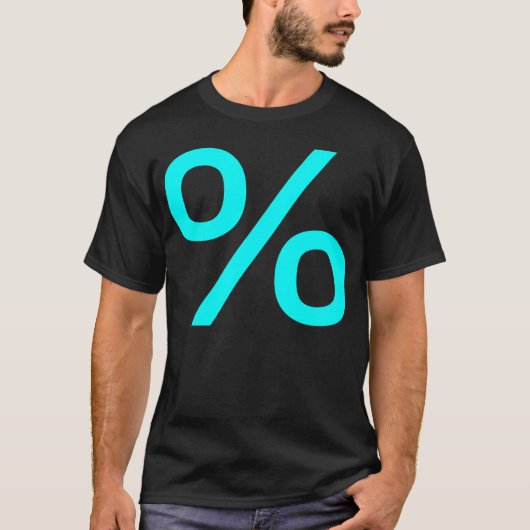 Percentage - Cyaan T-shirt (Voorkant)